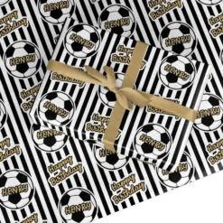Personalised Football Birthday Wrapping Paper