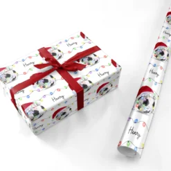 Personalised Football Christmas Wrapping Paper -CaseCraze Store Personalised Football Christmas Personalised Wrapping Paper