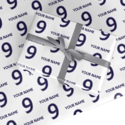 Personalised Football Name And Number Wrapping Paper