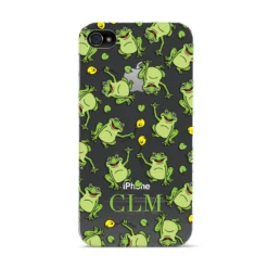 Personalised Frog Initials Clear Apple IPhone Case -CaseCraze Store Personalised Frog Initials Apple iPhone 4s Case