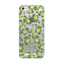 Personalised Frog Initials Clear Apple IPhone Case -CaseCraze Store Personalised Frog Initials Apple iPhone 5 Case