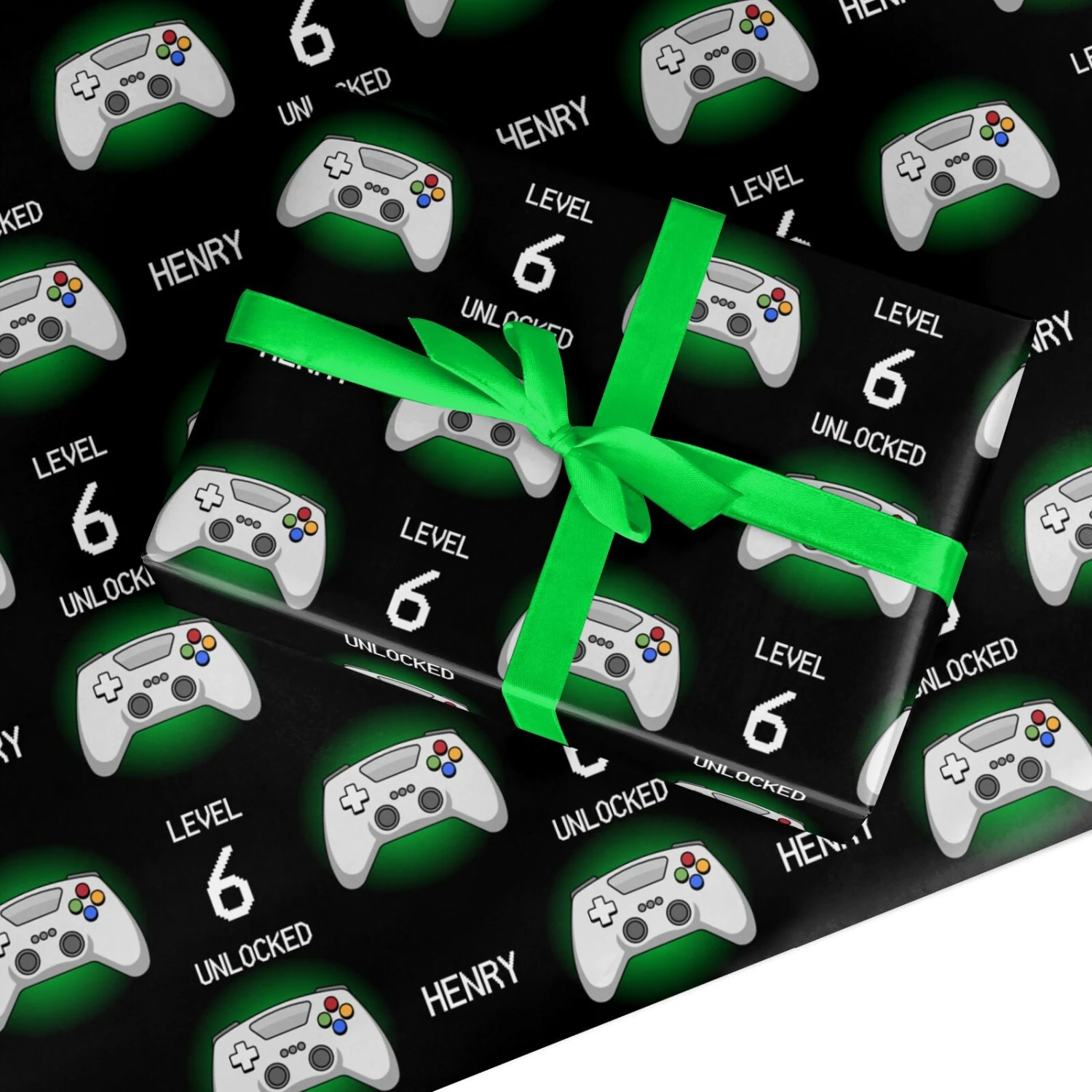 Personalised Gaming Wrapping Paper 1 Personalised Gaming Wrapping Paper