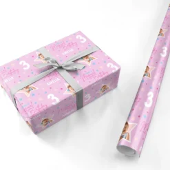 Personalised Girls Birthday Party Wrapping Paper -CaseCraze Store Personalised Girls Birthday Party Personalised Wrapping Paper