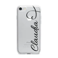 Personalised Heart Name IPhone Case -CaseCraze Store Personalised Heart Name iPhone 7 Bumper Case on Silver iPhone