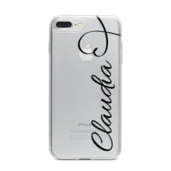 Personalised Heart Name IPhone Case -CaseCraze Store Personalised Heart Name iPhone 7 Plus Bumper Case on Silver iPhone
