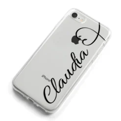 Personalised Heart Name IPhone Case -CaseCraze Store Personalised Heart Name iPhone 8 Bumper Case on Silver iPhone Alternative Image