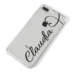 Personalised Heart Name IPhone Case -CaseCraze Store Personalised Heart Name iPhone 8 Plus Bumper Case on Silver iPhone Alternative Image