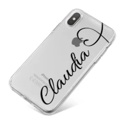 Personalised Heart Name IPhone Case -CaseCraze Store Personalised Heart Name iPhone X Bumper Case on Silver iPhone