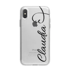 Personalised Heart Name IPhone Case -CaseCraze Store Personalised Heart Name iPhone X Bumper Case on Silver iPhone Alternative Image 1