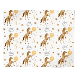 Personalised Horse Happy Birthday Wrapping Paper -CaseCraze Store Personalised Horse Happy Birthday Personalised Wrapping Paper Alternative
