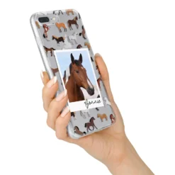 Personalised Horse Photo IPhone Case -CaseCraze Store Personalised Horse Photo iPhone 7 Plus Bumper Case on Silver iPhone Alternative Image
