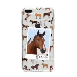 Personalised Horse Photo IPhone Case -CaseCraze Store Personalised Horse Photo iPhone 8 Plus Bumper Case on Silver iPhone
