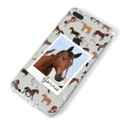 Personalised Horse Photo IPhone Case -CaseCraze Store Personalised Horse Photo iPhone 8 Plus Bumper Case on Silver iPhone Alternative Image