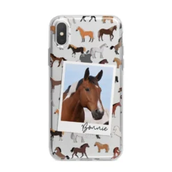 Personalised Horse Photo IPhone Case -CaseCraze Store Personalised Horse Photo iPhone X Bumper Case on Silver iPhone Alternative Image 1