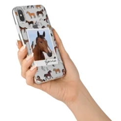 Personalised Horse Photo IPhone Case -CaseCraze Store Personalised Horse Photo iPhone X Bumper Case on Silver iPhone Alternative Image 2