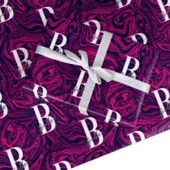 Personalised Ink Marble Wrapping Paper