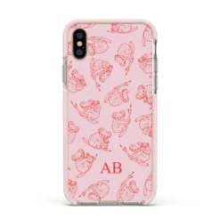 Personalised Koala IPhone Case 36 Personalised Koala IPhone Case -CaseCraze Store Personalised Koala Apple iPhone Xs Impact Case Pink Edge on Gold Phone