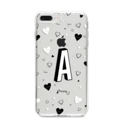 Personalised Love Alphabet IPhone Case -CaseCraze Store Personalised Love Alphabet iPhone 8 Plus Bumper Case on Silver iPhone