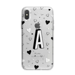 Personalised Love Alphabet IPhone Case -CaseCraze Store Personalised Love Alphabet iPhone X Bumper Case on Silver iPhone Alternative Image 1