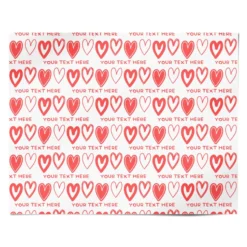 Personalised Love Heart Text Wrapping Paper -CaseCraze Store Personalised Love Heart Text Personalised Wrapping Paper Alternative