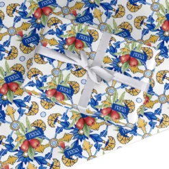 Personalised Mediterranean Fruit And Tiles Wrapping Paper
