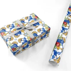 Personalised Mediterranean Fruit And Tiles Wrapping Paper -CaseCraze Store Personalised Mediterranean Fruit and Tiles Personalised Wrapping Paper
