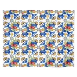 Personalised Mediterranean Fruit And Tiles Wrapping Paper -CaseCraze Store Personalised Mediterranean Fruit and Tiles Personalised Wrapping Paper Alternative