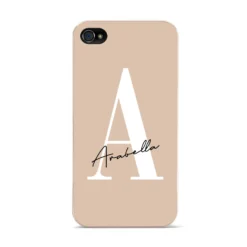Personalised Nude Colour Initial IPhone Case -CaseCraze Store Personalised Nude Colour Initial Apple iPhone 4s Case