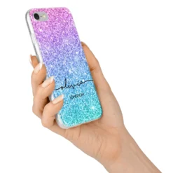 Personalised Ombre Glitter With Names IPhone Case -CaseCraze Store Personalised Ombre Glitter with Names iPhone 7 Bumper Case on Silver iPhone Alternative Image