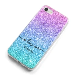 Personalised Ombre Glitter With Names IPhone Case -CaseCraze Store Personalised Ombre Glitter with Names iPhone 8 Bumper Case on Silver iPhone Alternative Image