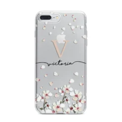 Personalised Petals IPhone Case 33 Personalised Petals IPhone Case -CaseCraze Store Personalised Petals iPhone 7 Plus Bumper Case on Silver iPhone
