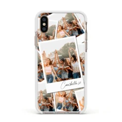 Personalised Photo IPhone Case -CaseCraze Store Personalised Photo Apple iPhone Xs Impact Case White Edge on Gold Phone