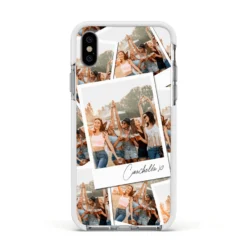 Personalised Photo IPhone Case -CaseCraze Store Personalised Photo Apple iPhone Xs Impact Case White Edge on Silver Phone