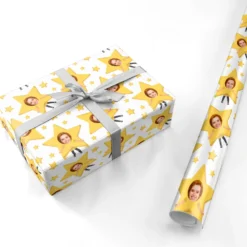 Personalised Photo Face Christmas Star Wrapping Paper -CaseCraze Store Personalised Photo Face Christmas Star Personalised Wrapping Paper 88a10061 9237 4300 b381 3fcb0a68faf2