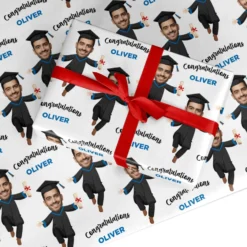 Personalised Photo Face Graduation Wrapping Paper