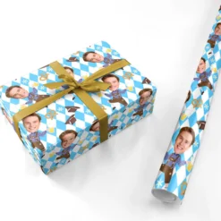 Personalised Photo Face Lederhosen Oktoberfest Wrapping Paper -CaseCraze Store Personalised Photo Face Lederhosen Oktoberfest Personalised Wrapping Paper
