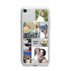 Personalised Photo Grid IPhone Case -CaseCraze Store Personalised Photo Grid iPhone 7 Bumper Case on Silver iPhone
