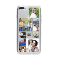 Personalised Photo Grid IPhone Case -CaseCraze Store Personalised Photo Grid iPhone 7 Plus Bumper Case on Silver iPhone
