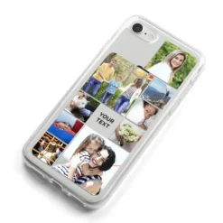 Personalised Photo Grid IPhone Case -CaseCraze Store Personalised Photo Grid iPhone 8 Bumper Case on Silver iPhone Alternative Image