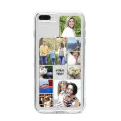 Personalised Photo Grid IPhone Case -CaseCraze Store Personalised Photo Grid iPhone 8 Plus Bumper Case on Silver iPhone