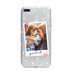 Personalised Photo Love Hearts IPhone Case -CaseCraze Store Personalised Photo Love Hearts iPhone 7 Plus Bumper Case on Silver iPhone