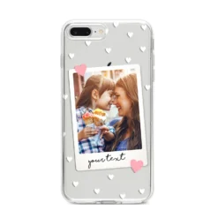 Personalised Photo Love Hearts IPhone Case -CaseCraze Store Personalised Photo Love Hearts iPhone 8 Plus Bumper Case on Silver iPhone