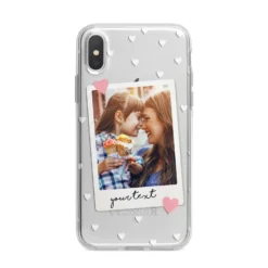 Personalised Photo Love Hearts IPhone Case -CaseCraze Store Personalised Photo Love Hearts iPhone X Bumper Case on Silver iPhone Alternative Image 1 ffc39635 e881 4c83 931f ab4f467e5ff2