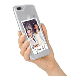 Personalised Photo With Text IPhone Case -CaseCraze Store Personalised Photo with Text iPhone 7 Plus Bumper Case on Silver iPhone Alternative Image