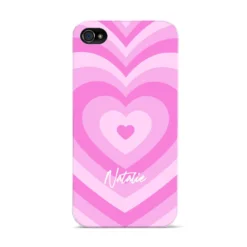 Personalised Pink Heart IPhone Case -CaseCraze Store Personalised Pink Heart Apple iPhone 4s Case