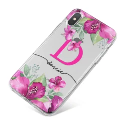 Personalised Pink Lilies IPhone Case -CaseCraze Store Personalised Pink Lilies iPhone X Bumper Case on Silver iPhone 198a8457 59dd 474b 808a 8587317bede0