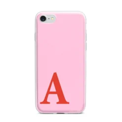 Personalised Pink And Red IPhone Case -CaseCraze Store Personalised Pink and Red iPhone 7 Bumper Case on Silver iPhone