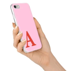 Personalised Pink And Red IPhone Case -CaseCraze Store Personalised Pink and Red iPhone 7 Bumper Case on Silver iPhone Alternative Image