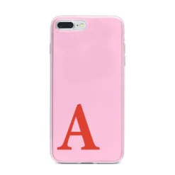 Personalised Pink And Red IPhone Case -CaseCraze Store Personalised Pink and Red iPhone 7 Plus Bumper Case on Silver iPhone