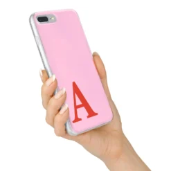 Personalised Pink And Red IPhone Case -CaseCraze Store Personalised Pink and Red iPhone 7 Plus Bumper Case on Silver iPhone Alternative Image